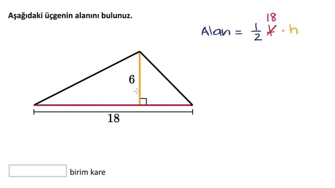 bir ucgenin alani nasil hesaplanir