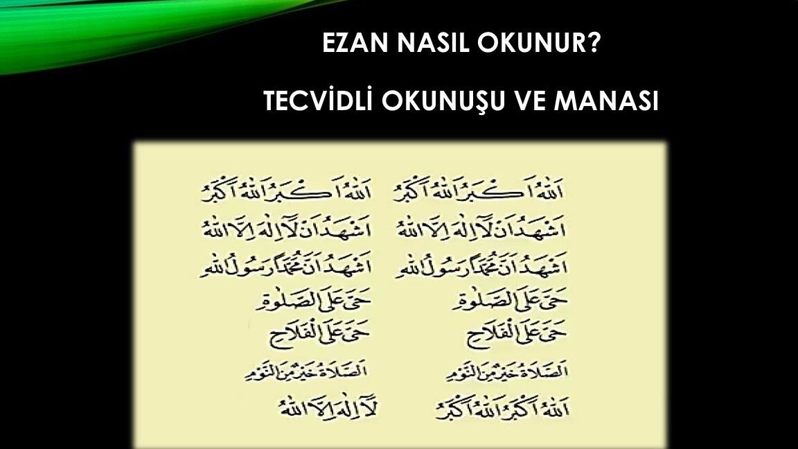 ezan nasil okunur