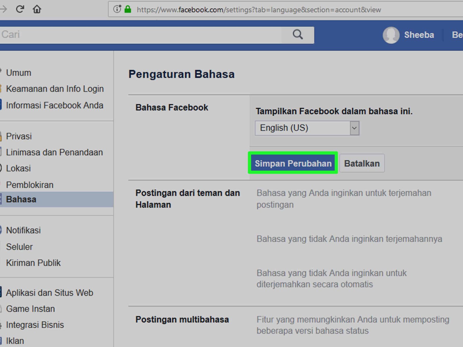 facebookta tek isim kullanma ayari nasil yapilir scaled