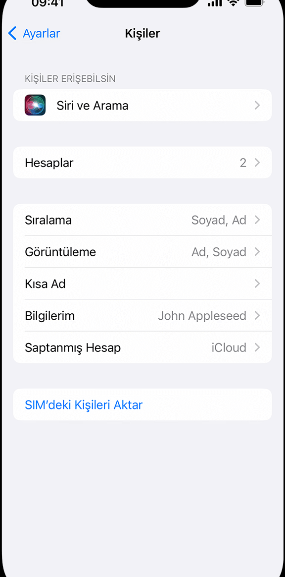 iphoneda kisiler nasil silinir